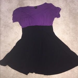 PLUS purple and black circle dress